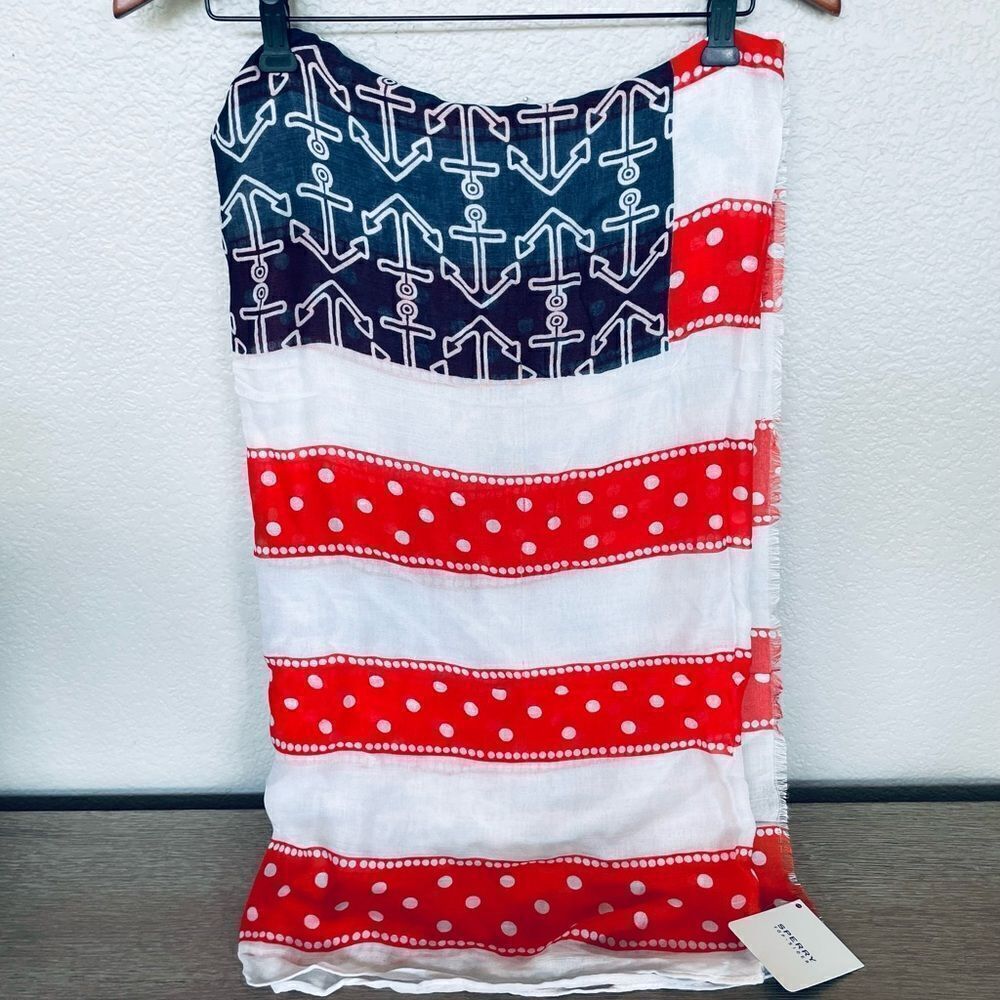Sperry American Flag Patriotic Nautical Scarf